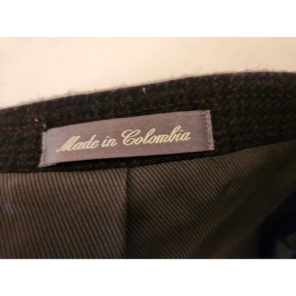 Oscar De La Renta Suit Jacket Men's 44L Gray Plaid 100% Wool - Picture 3 of 5